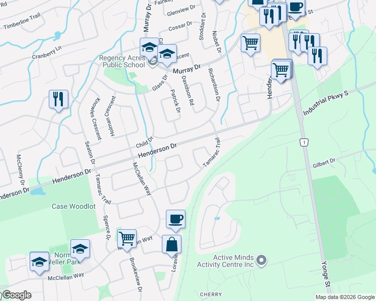 map of restaurants, bars, coffee shops, grocery stores, and more near in Aurora