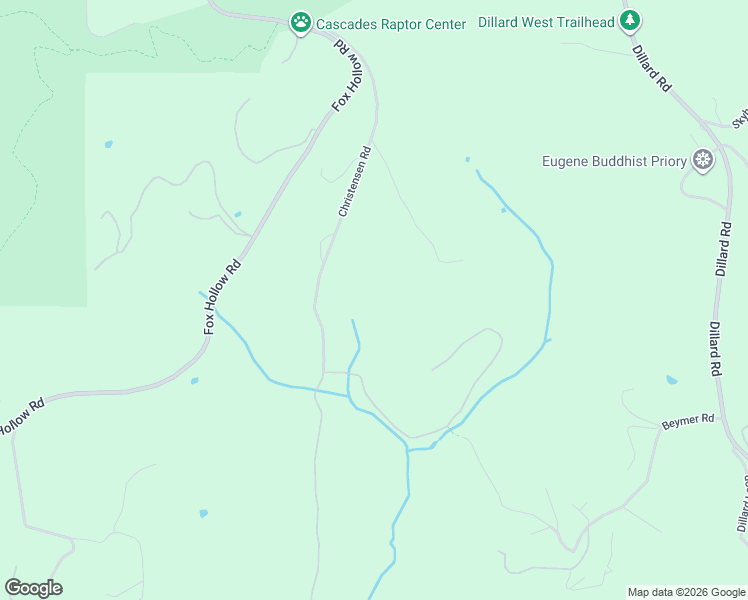 map of restaurants, bars, coffee shops, grocery stores, and more near 85255 Christensen Road in Eugene