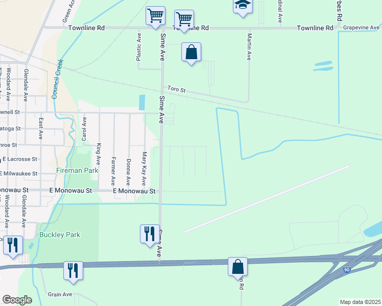 map of restaurants, bars, coffee shops, grocery stores, and more near 814 Birch Lane in Tomah