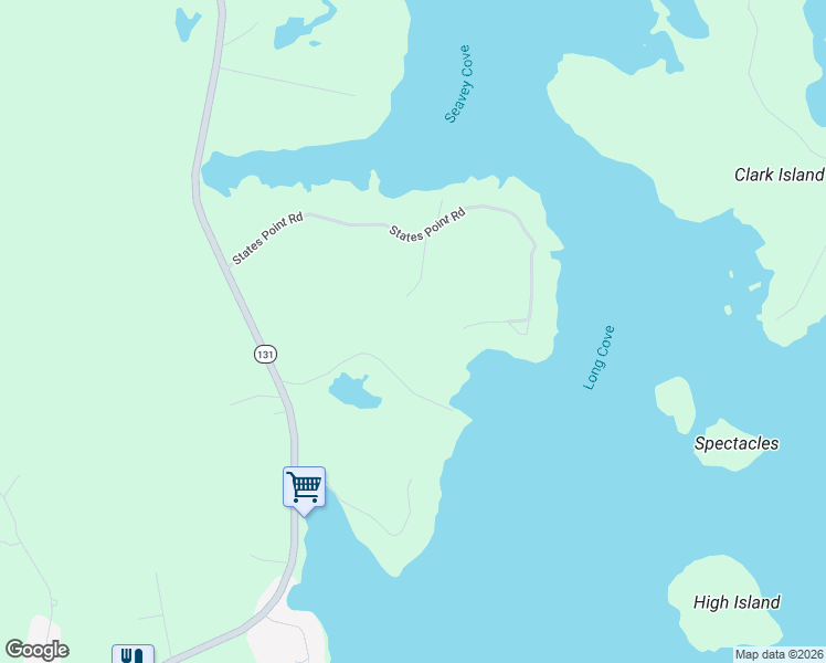 map of restaurants, bars, coffee shops, grocery stores, and more near 36 Atwoods Quarry Road in Saint George