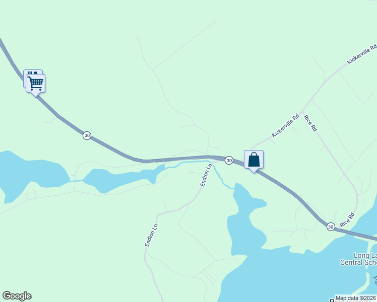map of restaurants, bars, coffee shops, grocery stores, and more near Clement Road Exd in Long Lake