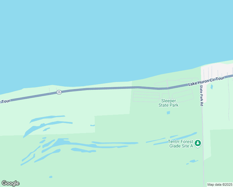 map of restaurants, bars, coffee shops, grocery stores, and more near 4955 Port Austin Road in Caseville