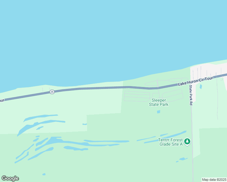 map of restaurants, bars, coffee shops, grocery stores, and more near 4955 Port Austin Road in Caseville