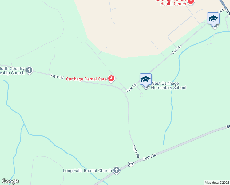 map of restaurants, bars, coffee shops, grocery stores, and more near 35774 Sayre Road in Carthage