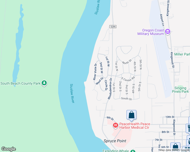 map of restaurants, bars, coffee shops, grocery stores, and more near River Vista Dr in Florence