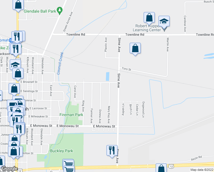 map of restaurants, bars, coffee shops, grocery stores, and more near 609 Mary Kay Avenue in Tomah