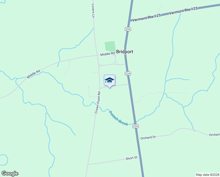 map of restaurants, bars, coffee shops, grocery stores, and more near 3442 Vermont 22A in Bridport