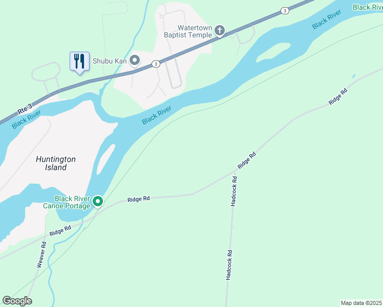 map of restaurants, bars, coffee shops, grocery stores, and more near 26195 Ridge Road in Watertown