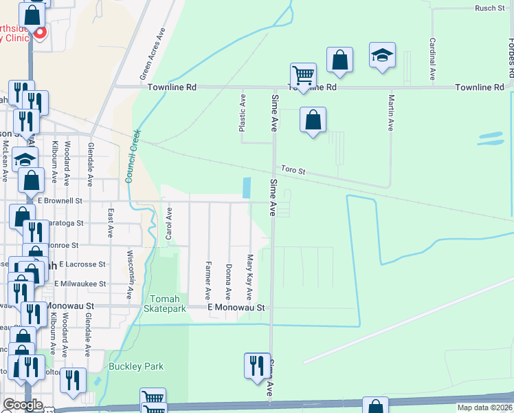 map of restaurants, bars, coffee shops, grocery stores, and more near 602 Mary Kay Avenue in Tomah