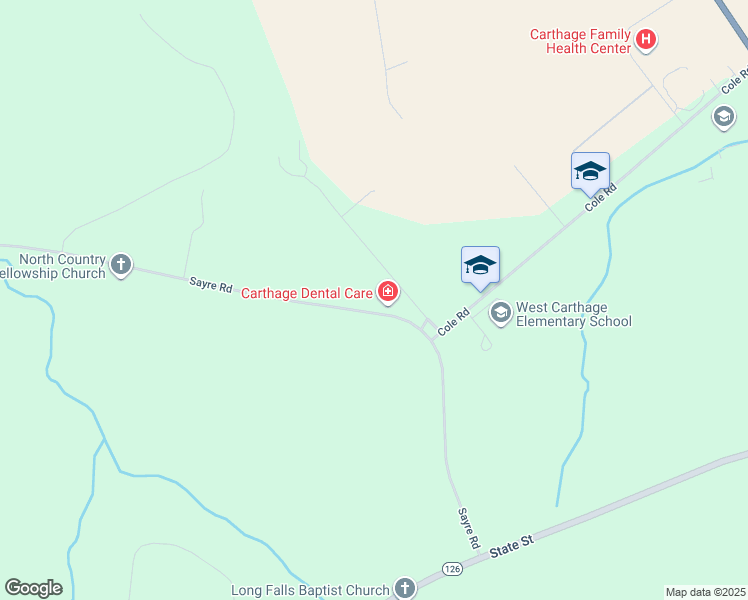 map of restaurants, bars, coffee shops, grocery stores, and more near 35749 Sayre Road in Carthage
