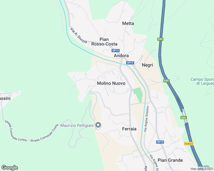 map of restaurants, bars, coffee shops, grocery stores, and more near 6 Via Privata Musso in Molino Nuovo