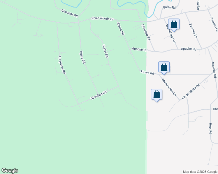 map of restaurants, bars, coffee shops, grocery stores, and more near 19096 Obsidian Road in Bend