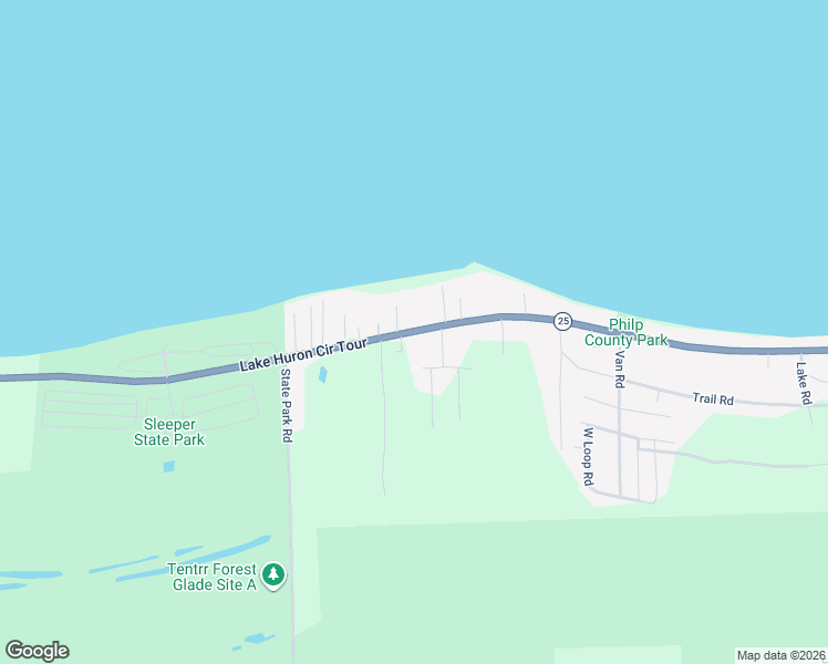 map of restaurants, bars, coffee shops, grocery stores, and more near 4992 Port Austin Rd in Caseville