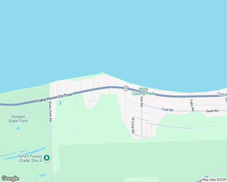 map of restaurants, bars, coffee shops, grocery stores, and more near 4706 Port Austin Road in Caseville