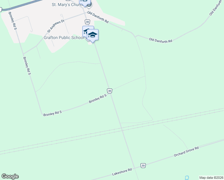 map of restaurants, bars, coffee shops, grocery stores, and more near 516 Station Road in Grafton