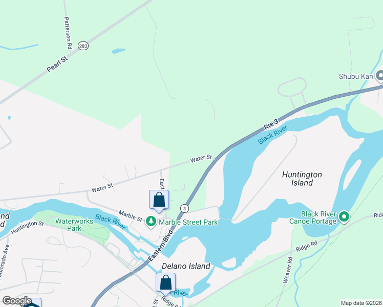map of restaurants, bars, coffee shops, grocery stores, and more near 25063 Water Street in Watertown