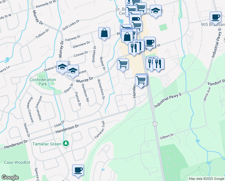 map of restaurants, bars, coffee shops, grocery stores, and more near in Aurora