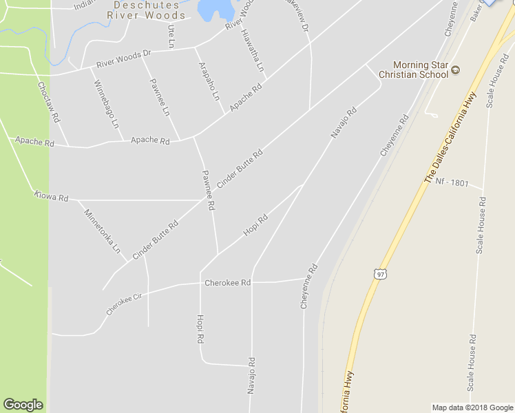 map of restaurants, bars, coffee shops, grocery stores, and more near 60095 Hopi Road in Bend