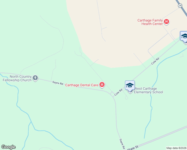 map of restaurants, bars, coffee shops, grocery stores, and more near 21793 Farney Pit Road in Carthage