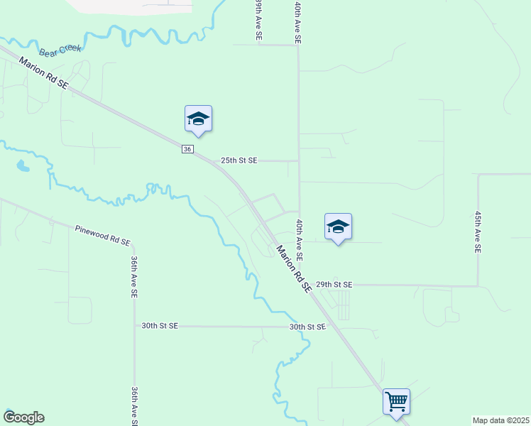 map of restaurants, bars, coffee shops, grocery stores, and more near 2620 Marion Road Southeast in Rochester