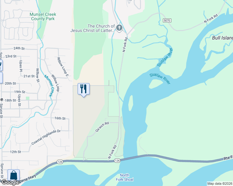 map of restaurants, bars, coffee shops, grocery stores, and more near 5395 North Fork Road in Florence
