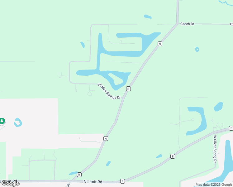 map of restaurants, bars, coffee shops, grocery stores, and more near W6366 Hidden Springs Drive in Neshkoro