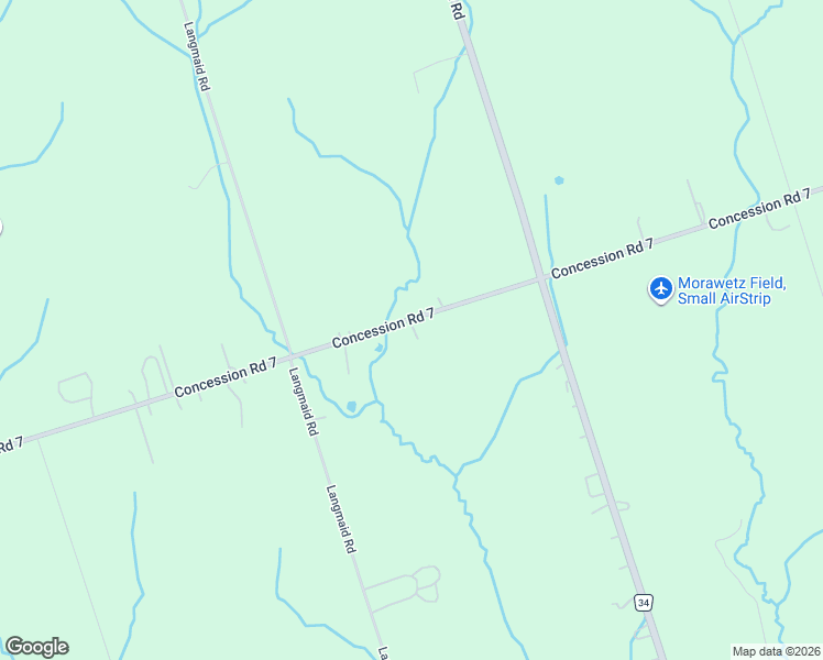 map of restaurants, bars, coffee shops, grocery stores, and more near 1597 Concession Road 7 in Clarington