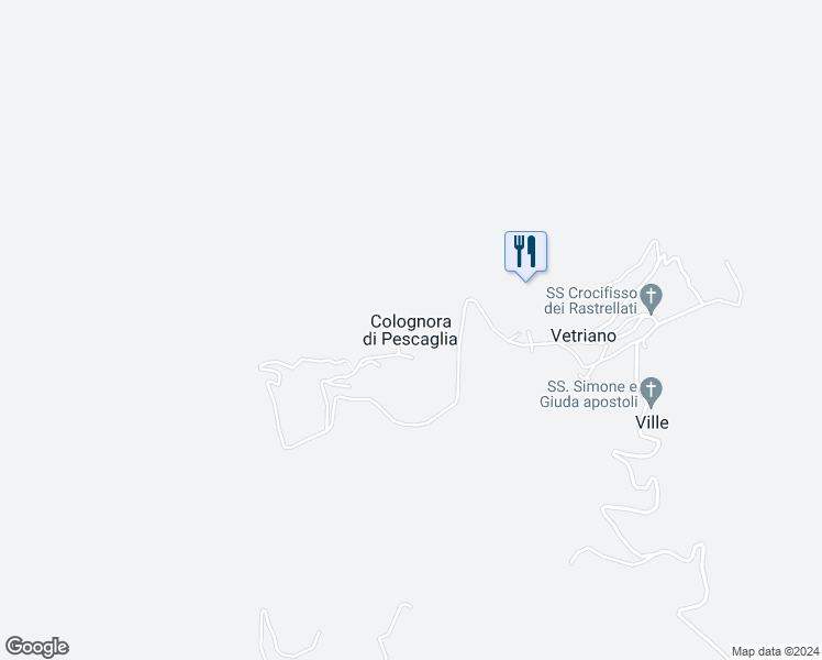 map of restaurants, bars, coffee shops, grocery stores, and more near in Colognora di Pescaglia