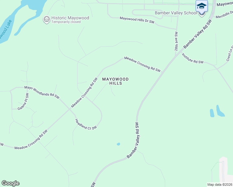 map of restaurants, bars, coffee shops, grocery stores, and more near 2623 Wild Rose Lane Southwest in Rochester