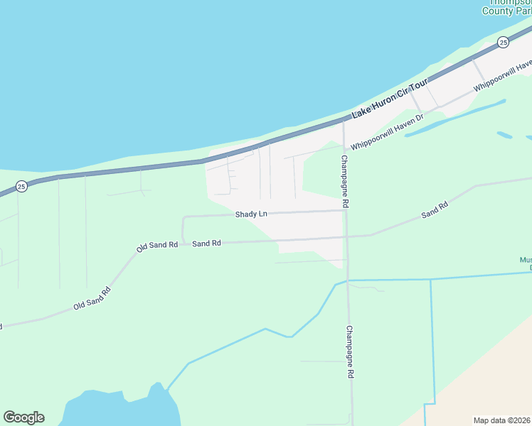 map of restaurants, bars, coffee shops, grocery stores, and more near 3770 Shady Lane in Kinde