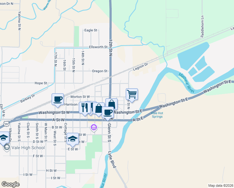map of restaurants, bars, coffee shops, grocery stores, and more near 338 Morton St E in Vale