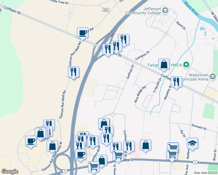 map of restaurants, bars, coffee shops, grocery stores, and more near 1217 Faichney Drive in Glen Park
