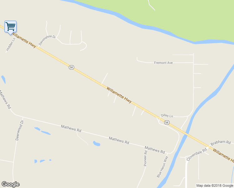 map of restaurants, bars, coffee shops, grocery stores, and more near 34846 Highway 58 in Eugene