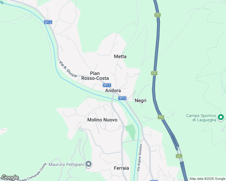 map of restaurants, bars, coffee shops, grocery stores, and more near in Andora