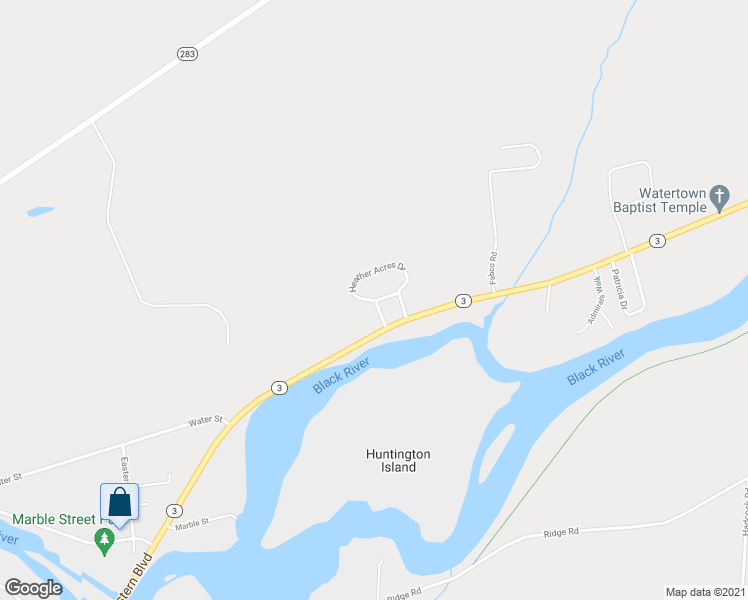 map of restaurants, bars, coffee shops, grocery stores, and more near 21807 Heather Acres Drive in Watertown