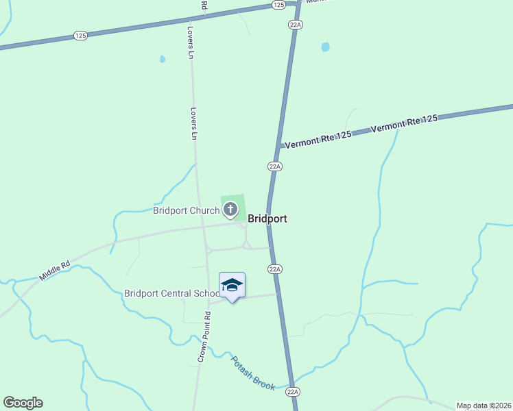 map of restaurants, bars, coffee shops, grocery stores, and more near 3124 Vermont 22A in Bridport