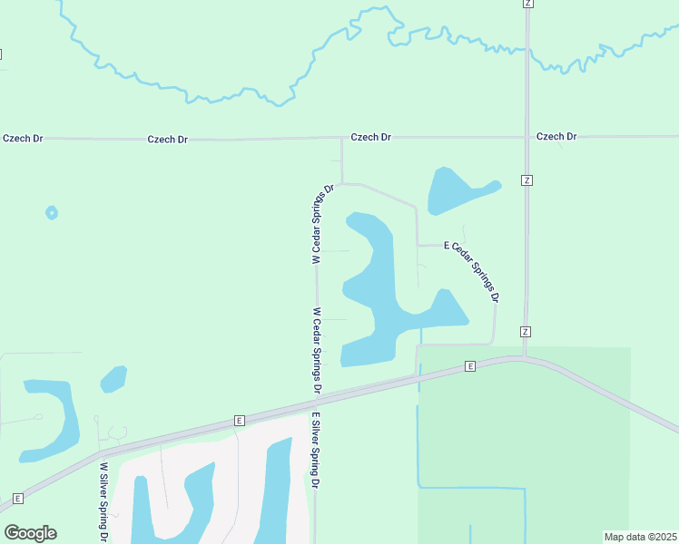 map of restaurants, bars, coffee shops, grocery stores, and more near W5895 Fountain Court in Neshkoro