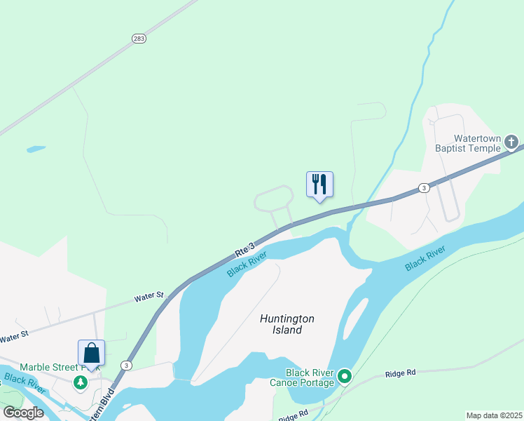 map of restaurants, bars, coffee shops, grocery stores, and more near 21458 Heather Acres Drive in Watertown