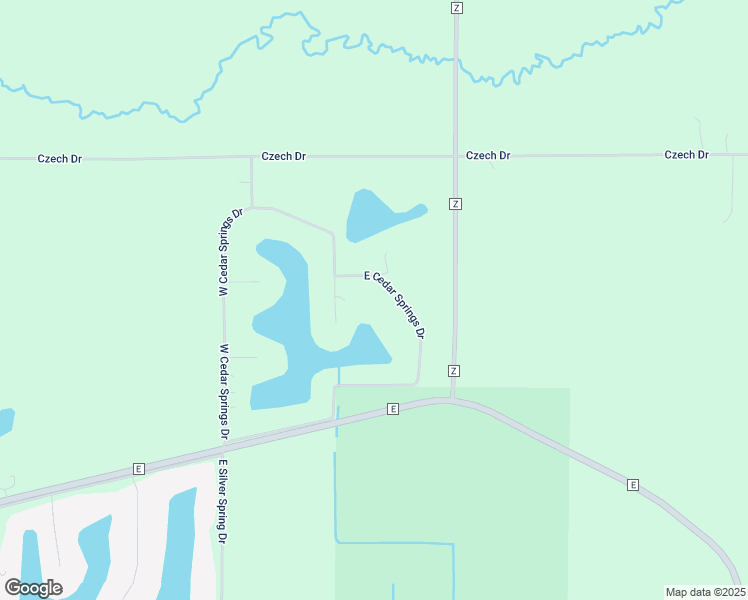 map of restaurants, bars, coffee shops, grocery stores, and more near N197 East Cedar Springs Drive in Neshkoro