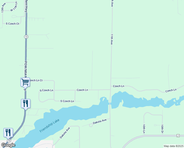 map of restaurants, bars, coffee shops, grocery stores, and more near 1857 West 11th Avenue in Friendship