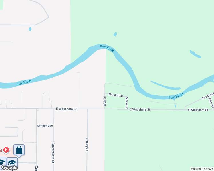 map of restaurants, bars, coffee shops, grocery stores, and more near W889 North Point Lane in Berlin