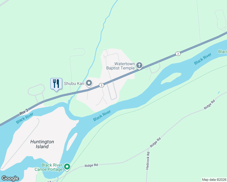 map of restaurants, bars, coffee shops, grocery stores, and more near 22242 Patricia Drive in Watertown