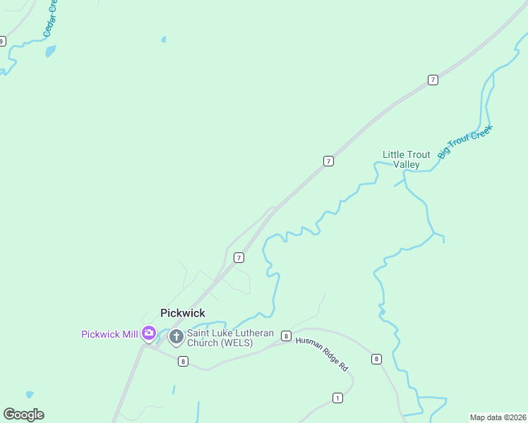 map of restaurants, bars, coffee shops, grocery stores, and more near 24413 Pickwick Loop Road in Winona