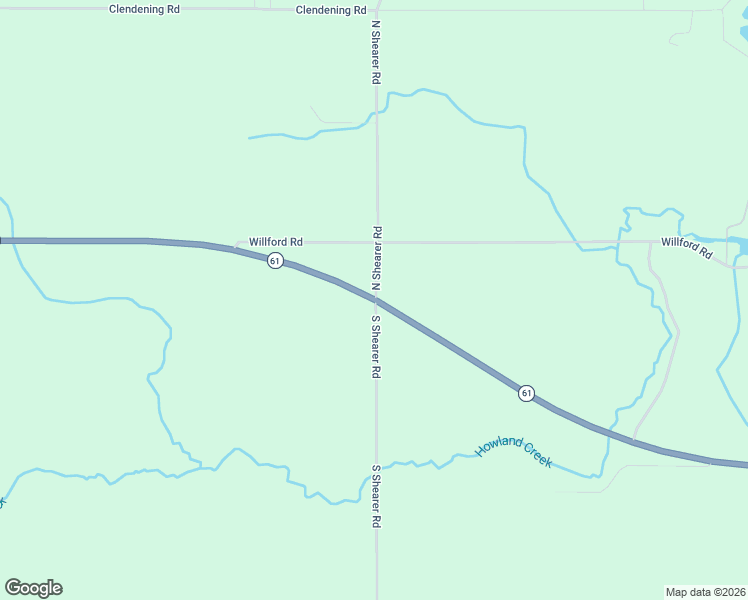 map of restaurants, bars, coffee shops, grocery stores, and more near 5023 Michigan 61 in Gladwin