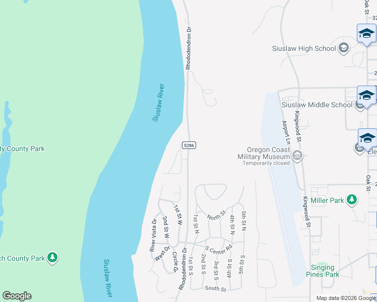 map of restaurants, bars, coffee shops, grocery stores, and more near County Highway 5286 in Florence