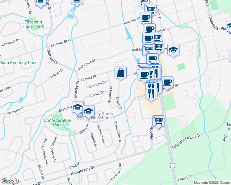 map of restaurants, bars, coffee shops, grocery stores, and more near in Aurora