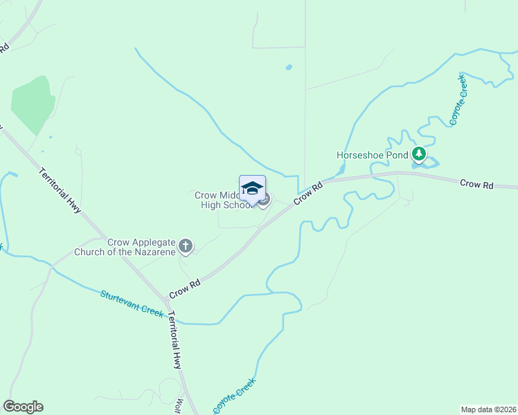 map of restaurants, bars, coffee shops, grocery stores, and more near 25863 Crow Road in Eugene