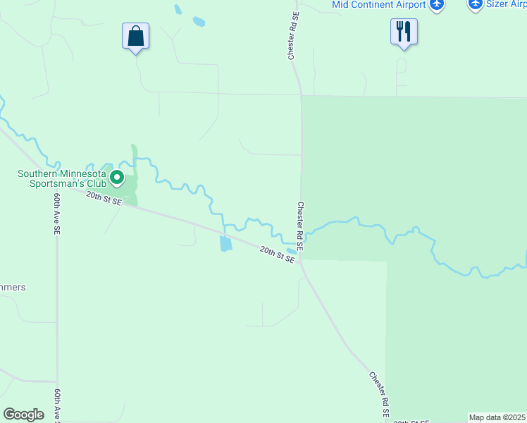 map of restaurants, bars, coffee shops, grocery stores, and more near 1971 Chester Road Southeast in Eyota