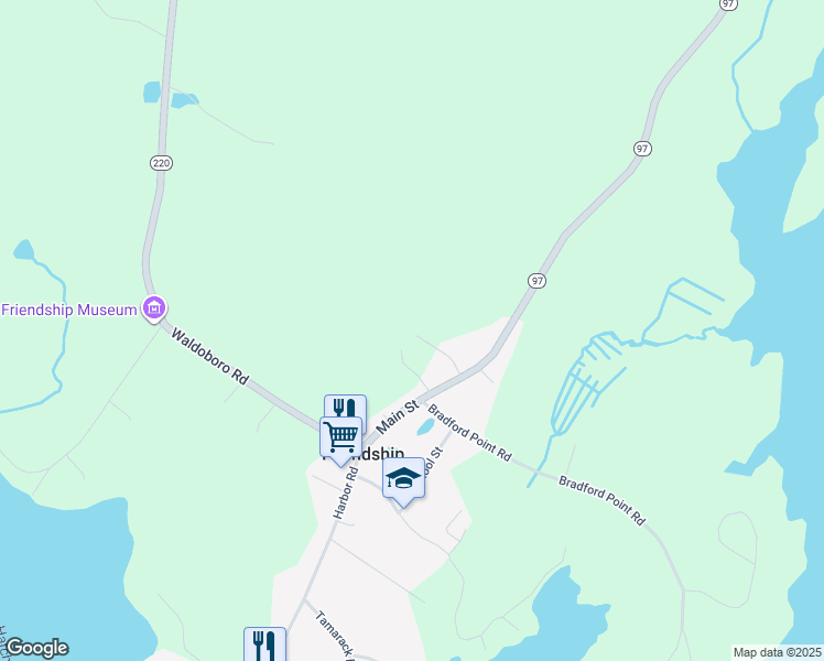 map of restaurants, bars, coffee shops, grocery stores, and more near 27 Homeland Avenue in Friendship