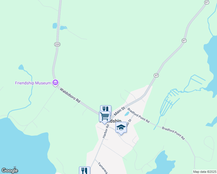 map of restaurants, bars, coffee shops, grocery stores, and more near 27 Homeland Avenue in Friendship